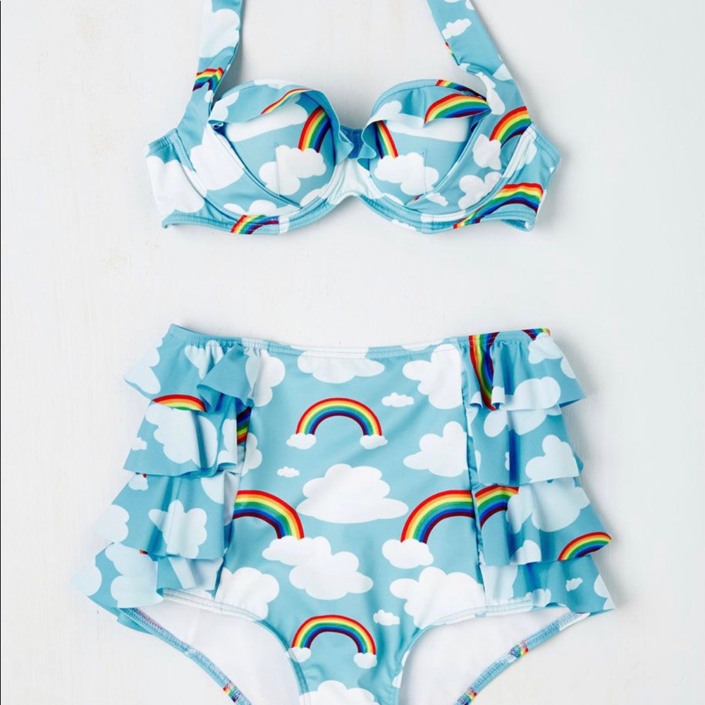 Modcloth Eyes on the Skies two piece swim